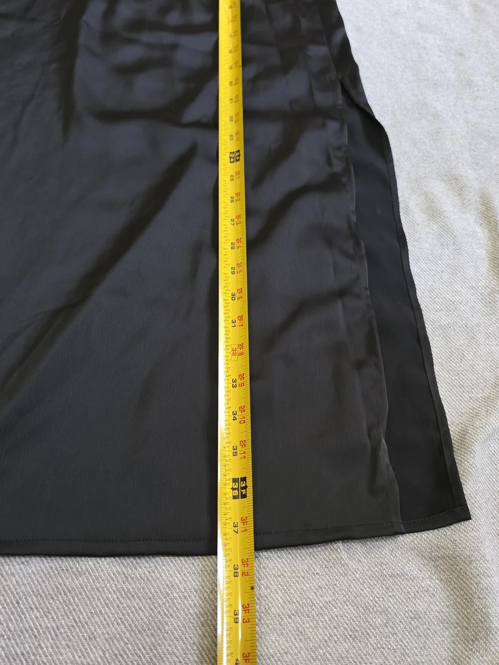 House of Harlow 1960 Black Satin Maxi Skirt with Side Slit